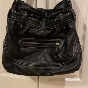 Cole Haan magnet closure black purse leather